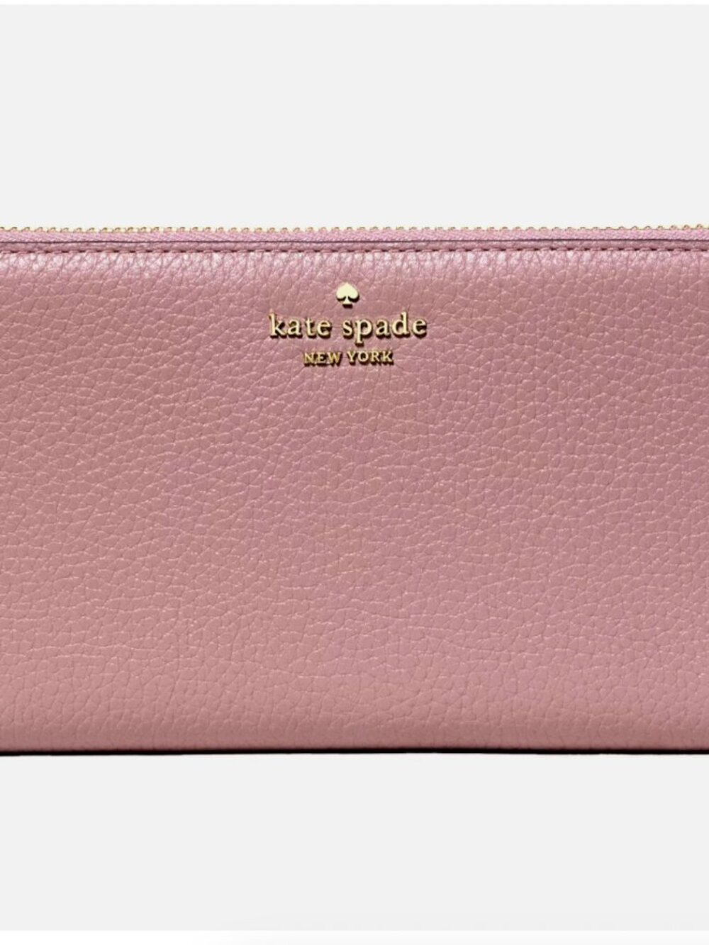 New Kate Spade Lena Large Continental Wallet Pebble Leather Dusk Rose - Picture 2 of 4